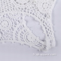 Coton Crochet Beach Cover Up White Wear Maillots de bain